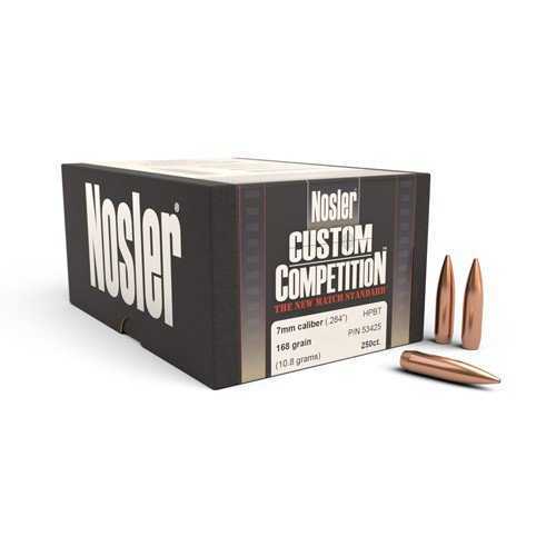 Nosler 7MM 168 Grains Custom Competition HPBT Bullets (250)
